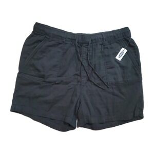 Old Navy Women's Dark Gray Drawstring Casual Shorts XL 4" NEW Pull On Pockets